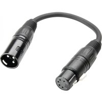 Adam Hall 3 STAR 5-Pin DMX to 3-Pin XLR (F) Adapter Cable 0.2m