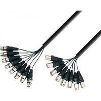 Adam Hall 3 STAR 8 Way XLR (F) to XLR (M) Studio Loom Cable 5m