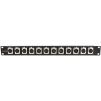 Studiospares 12 x XLR (F) Rack Panel 1U