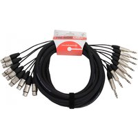 Studiospares 8-Way XLR (F) - 6.35mm TRS (M) Loom 5m