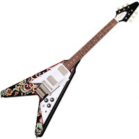 Epiphone Jimi Hendrix "Love Drops" Flying V Inspired by Gibson Custom Ebony