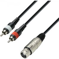 Adam Hall 3 STAR XLR (F) to RCA Cable 1m