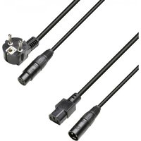 Adam Hall 3 STAR XLR (M) and IEC to Schuko Hybrid Cable 5m