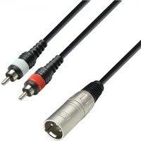 Adam Hall 3 STAR XLR (M) to RCA Cable 6m