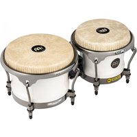 Meinl Percussion Artist Series Bongo Roberto Serrano Remo Fiberskyn Heads 7" & 8 1/2" Pearl White