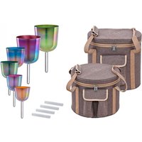 Meinl Sonic Energy 6-piece Essence Solfeggio Crystal Singing Bowl Set