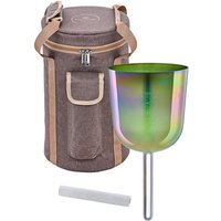 Meinl Sonic Energy 5.75" Essence Solfeggio Crystal Singing Bowl Ut 396 Hz Olive Green