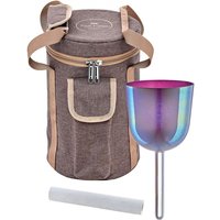 Meinl Sonic Energy 3.75" Essence Solfeggio Crystal Singing Bowl Sol 741 Hz Lavender Purple