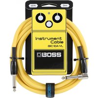 Boss 10ft Angled/Straight Instrument Cable - Yellow