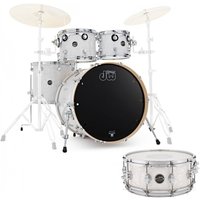 DW Drums Performance Series 5 Piece Shell Pack w/Snare White Marine