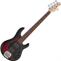 Sterling Stingray Ray5 Bass HH RW Ruby Red Burst