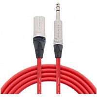 Studiospares Pro Neutrik XLR Male - Balanced Jack Mogami Cable 1m Red