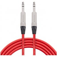 Studiospares Pro Neutrik Balanced / Stereo Jack Mogami Cable 2.5m Red