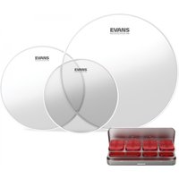 Evans G2 Clear Fusion Tom Pack 10 12 14 Heads & EQ PODS Pack