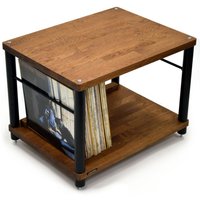 Atacama Apollo Storm 6 Two-Shelf Vinyl Storage Module Dark Oak / Black Legs
