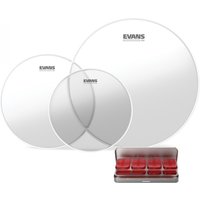 Evans G2 Clear Rock Tom Pack 10 12 16 Heads & EQ PODS Pack