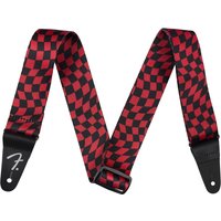Fender Wavy Checkerboard Polyester Strap Red