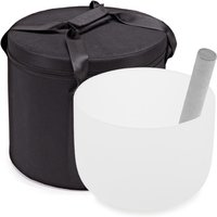Gear4music Life 9" Crystal Singing Bowl with Carry Bag 432Hz Note F
