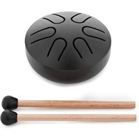 Gear4music Life 3" Steel Tongue Drum 6 Notes A Pentatonic Ink Black