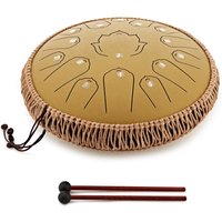 Gear4music Life 14" Steel Tongue Drum 15 Notes C-Major Golden