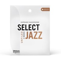 DAddario Organic Select Jazz Unfiled Soprano Saxophone Reeds 2M (3 Pack)