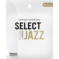 DAddario Organic Select Jazz Filed Soprano Saxophone Reeds 2M (3 Pack)