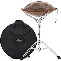 Gear4music Life Handpan 10 Notes D Kurd with Adjustable Stand Bronze