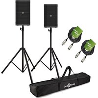 Mackie Thump210 10" Active PA Speaker Bundle with Stands and Cables