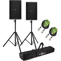 Mackie Thump215 15" Active PA Speaker Bundle with Stands and Cables