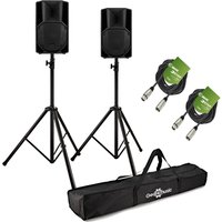 RCF ART 710-A MK5 10" Active PA Speaker Bundle with Stands and Cables