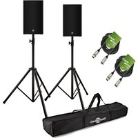 Yamaha DZR10 10 Active PA Speaker Bundle with Stands and Cables