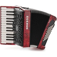 Hohner Bravo II 48 Silent Key Accordion Red