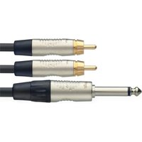 Stagg NYC Stereo Mini Jack to Dual Phono Cable 3m/10ft NYC3/MPS2CMR