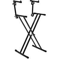 Trojan Pro Heavy Duty Double Braced Two Tier X Framed Keyboard Stand
