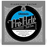 DAddario LCH-3B Pro-Arte Composite Lightly Polished Silver Bass Half Set Hard Tension