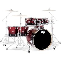 PDP Concept Maple 22 7pc Shell Pack Red to Black Sparkle