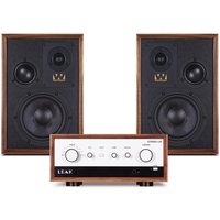 Leak Stereo 130 Integrated Amplifier with Wharfedale Super Denton Speakers Walnut