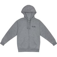 Fender Spaghetti Small Logo Zip Front Hoodie Athletic Gray XL