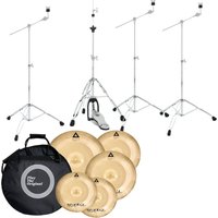 Istanbul Agop XIST Power Cymbal Set With Free 18 Crash & Bag & Gibraltar 4000 Lightweight Stands