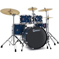 Premier Revolution 20" 5pc Drum Kit Bundle Blue Stardust