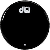 DW Gloss Black Non-Vented Bass Drum Head 20"