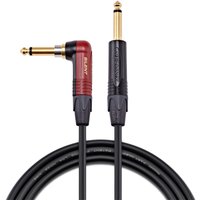 Studiospares Pro Neutrik Silent Mogami Guitar Cable Angled Jack 1m Black