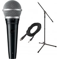 Shure PGA48 Cardioid Dynamic Vocal Microphone with XLR to Jack Cable Bundle