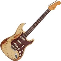 Fender Custom Shop 63 Stratocaster Super Heavy Relic White over 3 Tone Sunburst