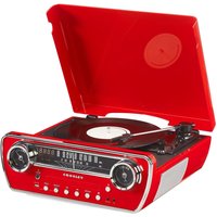 Crosley Powel 7-in-1 Bluetooth Record Player Red