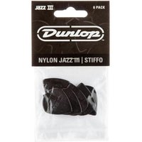 Dunlop 47P3S Jazz III Picks Black 6 Pack