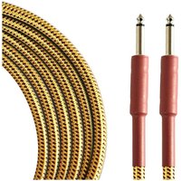 Tourtech 6m/20ft Braided Tweed Straight Guitar Cable