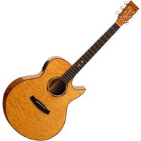 Tanglewood TWX6CESMF Winterleaf Exotic Venetian Cutaway Quilted Natural