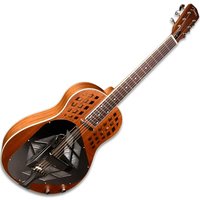 Johnson Resonator JR-899E-MS Tricone Wood Body Electric Mahogany Stain