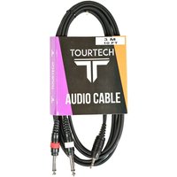 Tourtech Mini Jack To Dual Mono 1/4 Jack Cable 3m